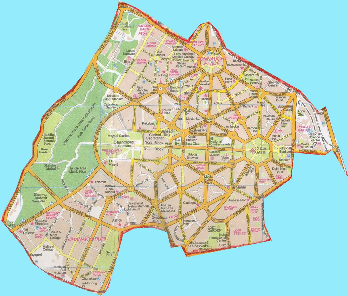 Map of New Delhi
