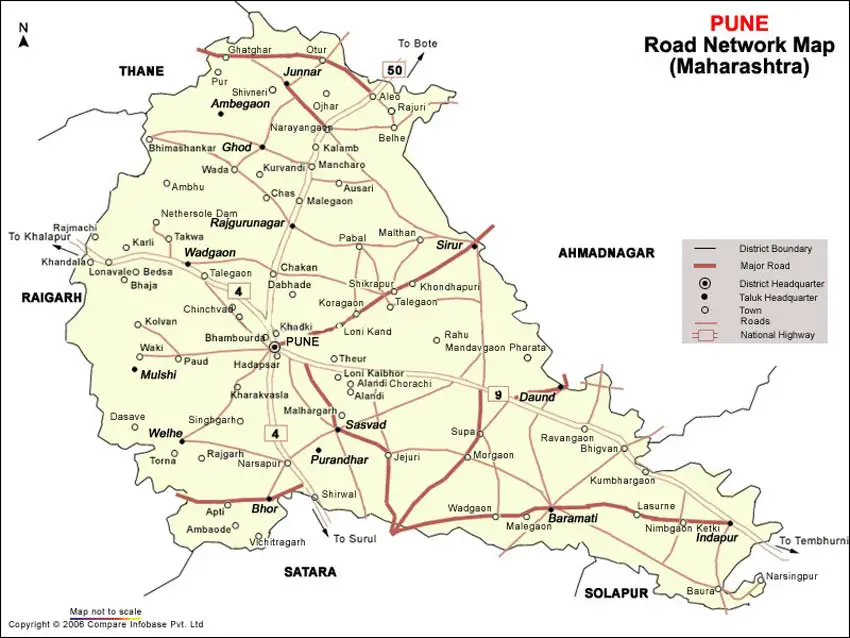 Map of Pune