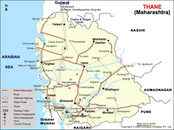 Map of Thane