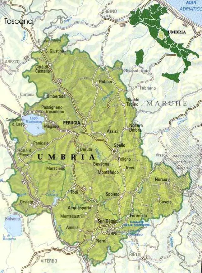 Map of Umbria 1