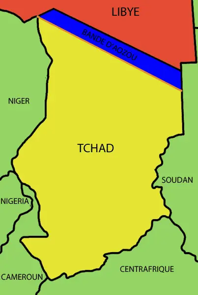 Map of Aouzou Stip Chadfr