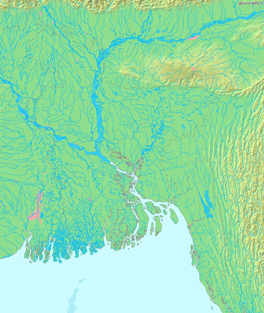 Map of Bangladesh Demis