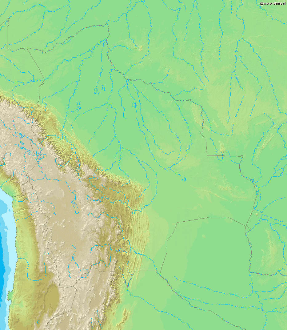 Map of Bolivia Demis