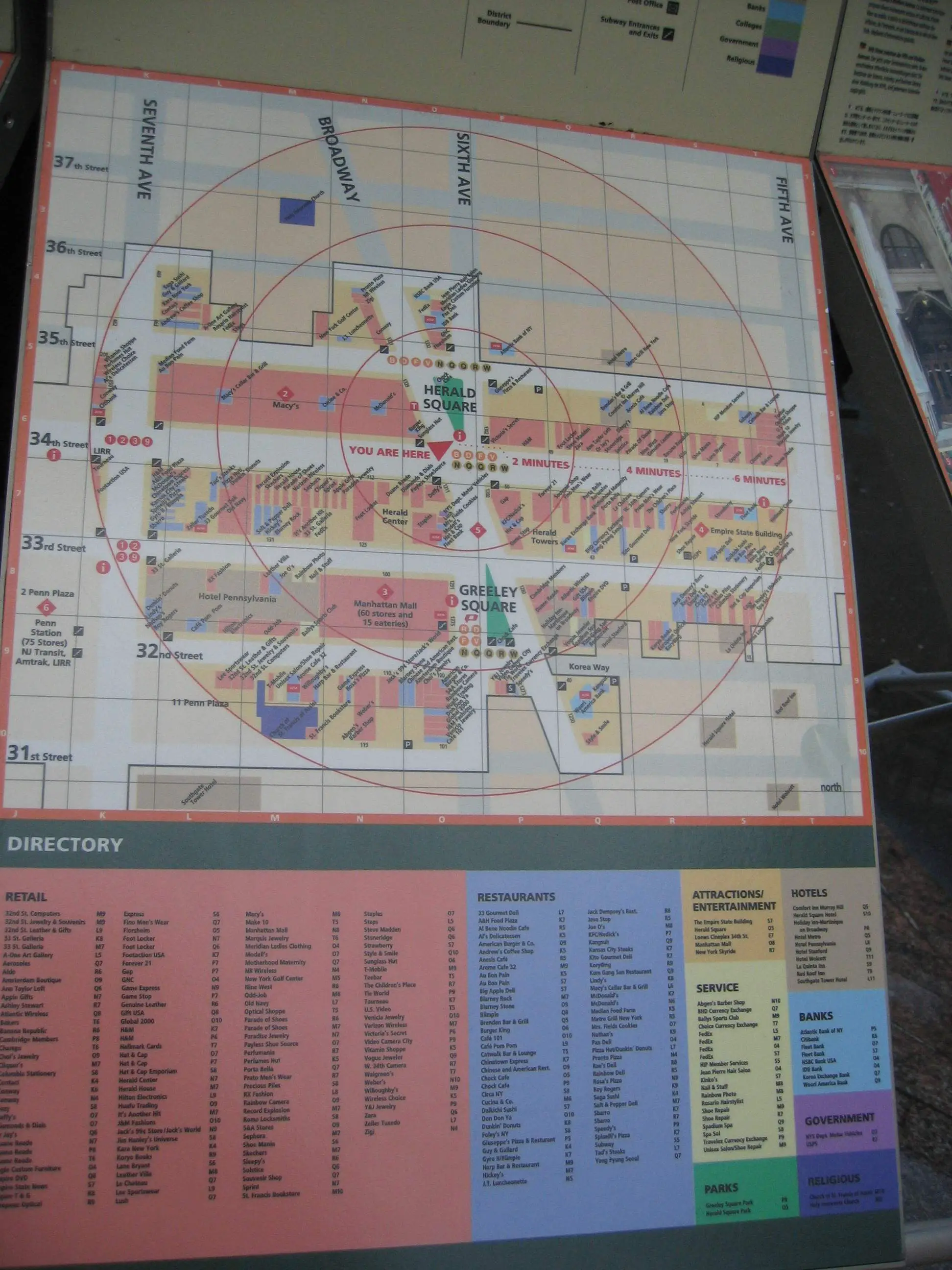 Map of Herald Square  New York City, Ny