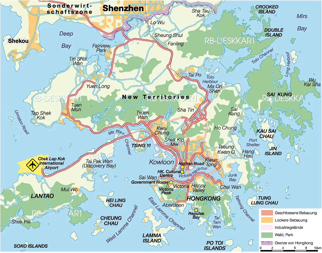 Map of Hong Kong - MapSof.net