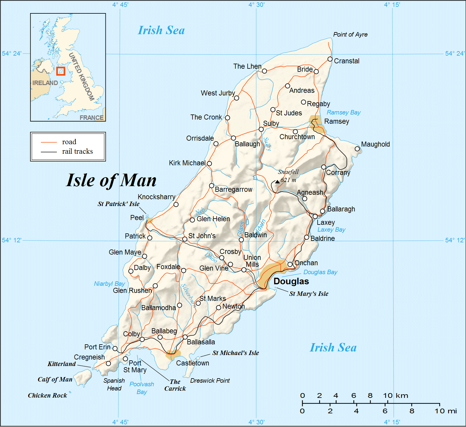 Map of Isle of Man 2 3