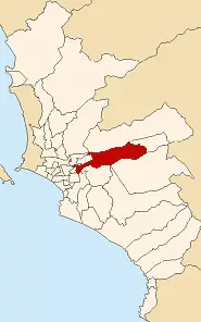 Map of Lima Highlighting Ate