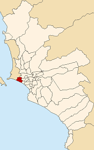 Map of Lima Highlighting San Miguel