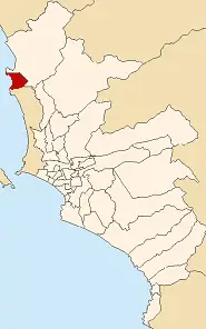 Map of Lima Highlighting Santa Rosa