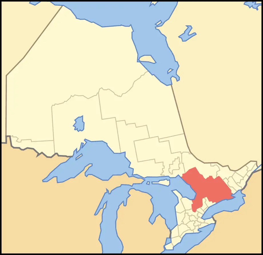 Map of Ontario Central