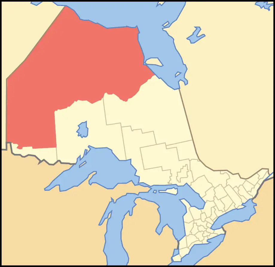 Map of Ontario Kenora