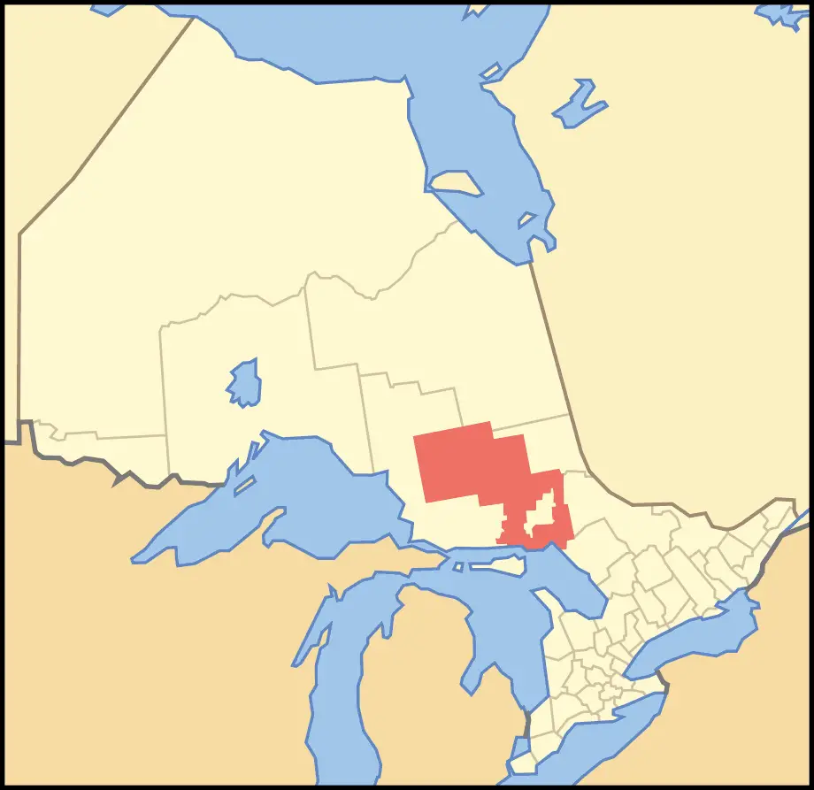 Map of Ontario Sudbury