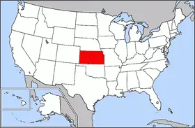 Map of Usa Highlighting Kansas