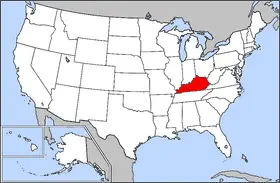 Map of Usa Highlighting Kentucky