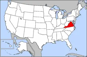 Map of Usa Highlighting Virginia