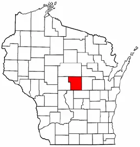 map wisconsin highlighting portage county mapsof screen click