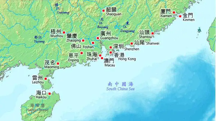 Map Southchina