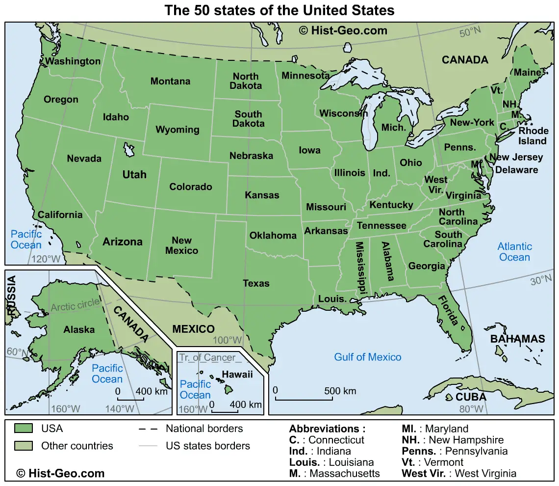 Map Usa 50 States