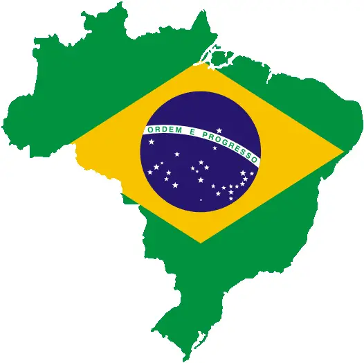 Mapa Do Brasil Com A Bandeira Nacional
