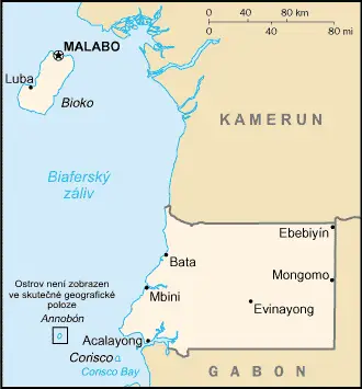 Mapa Rovnikove Guiney