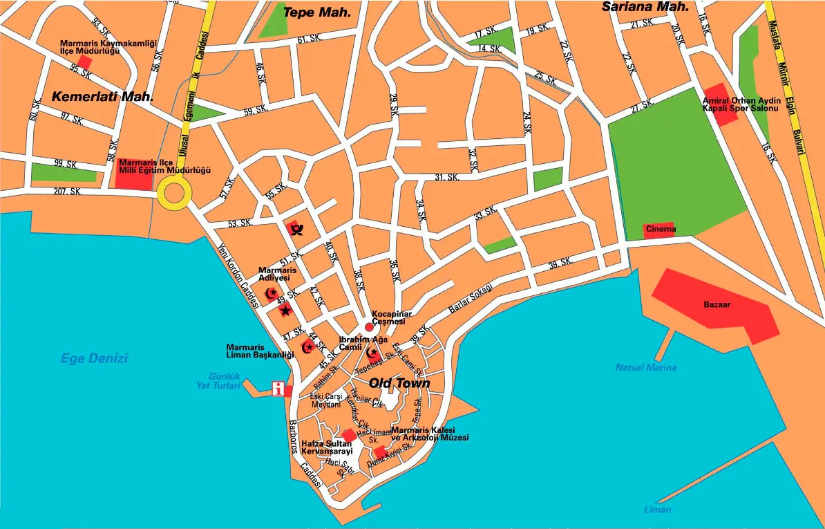 marmaris tourist map