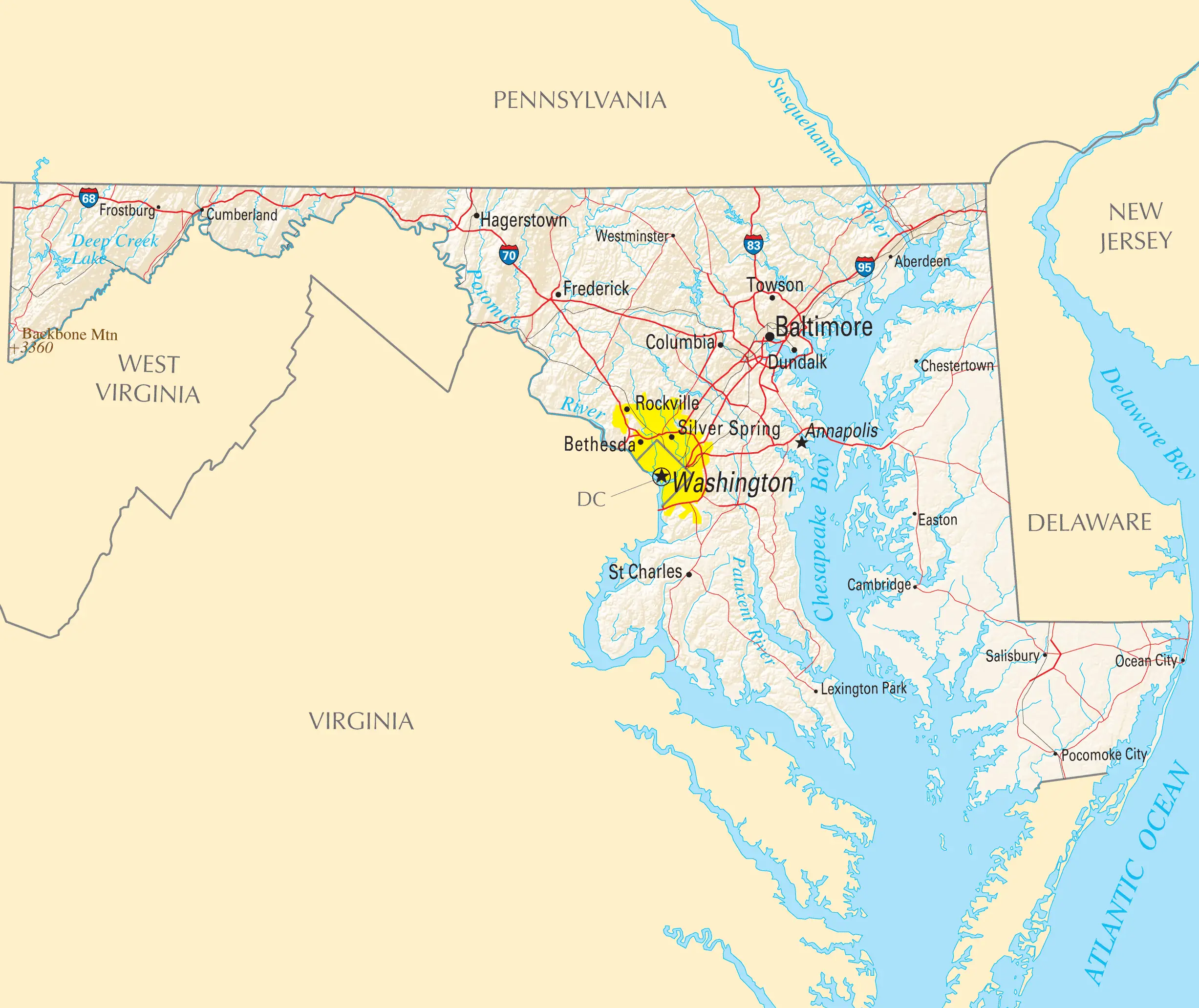 Maryland Reference Map