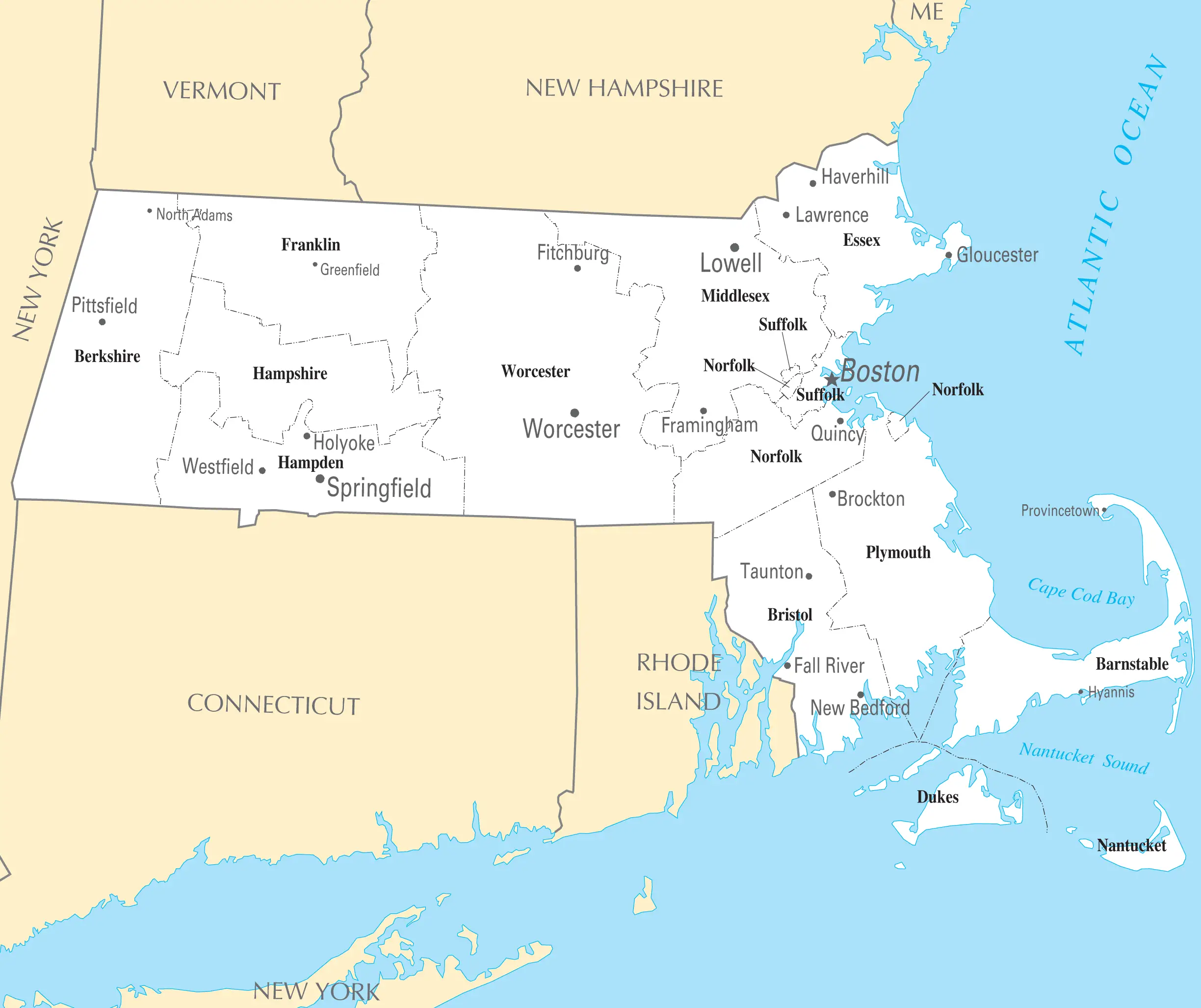 Massachusetts Cities And Towns