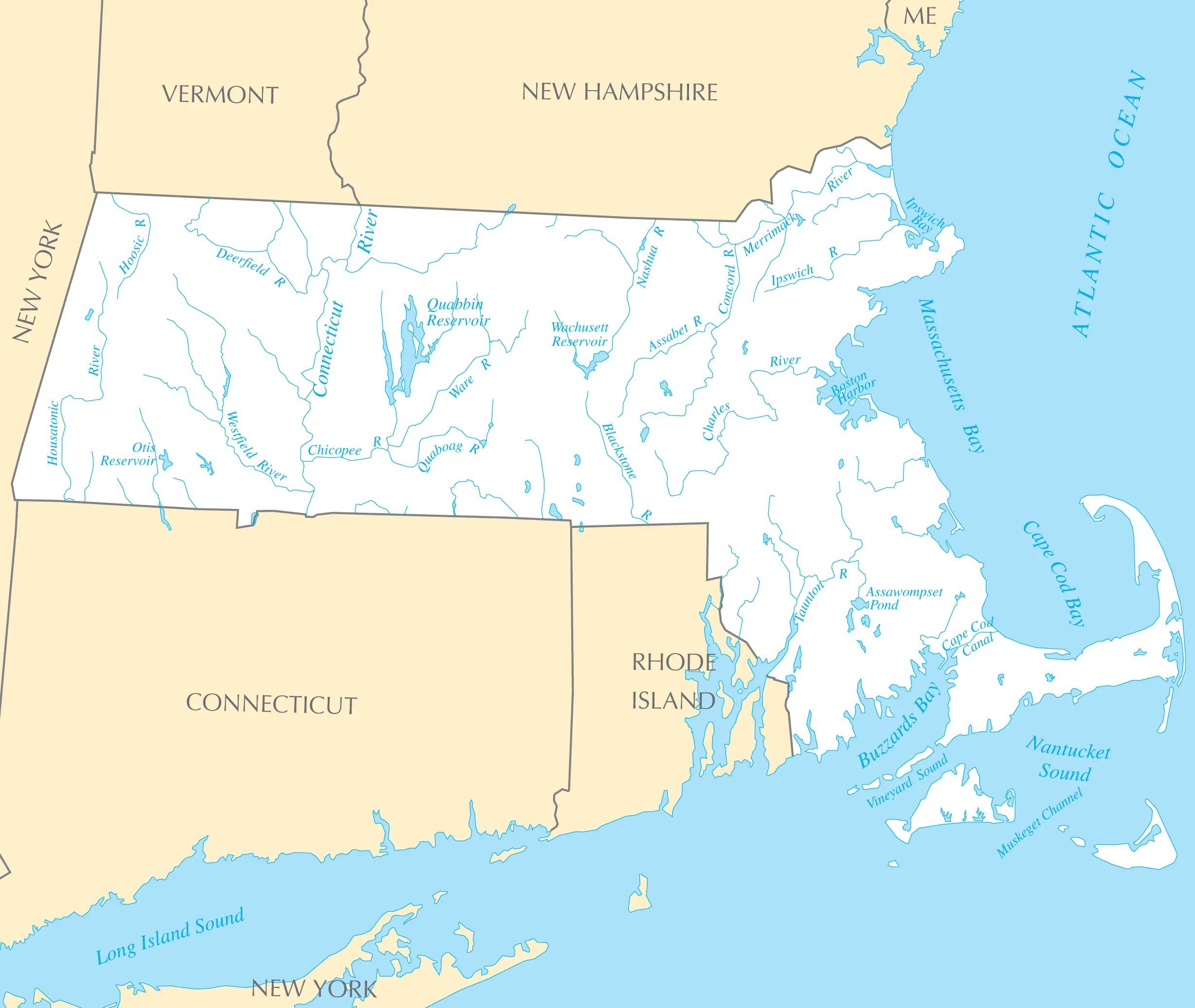 Massachusetts Rivers And Lakes