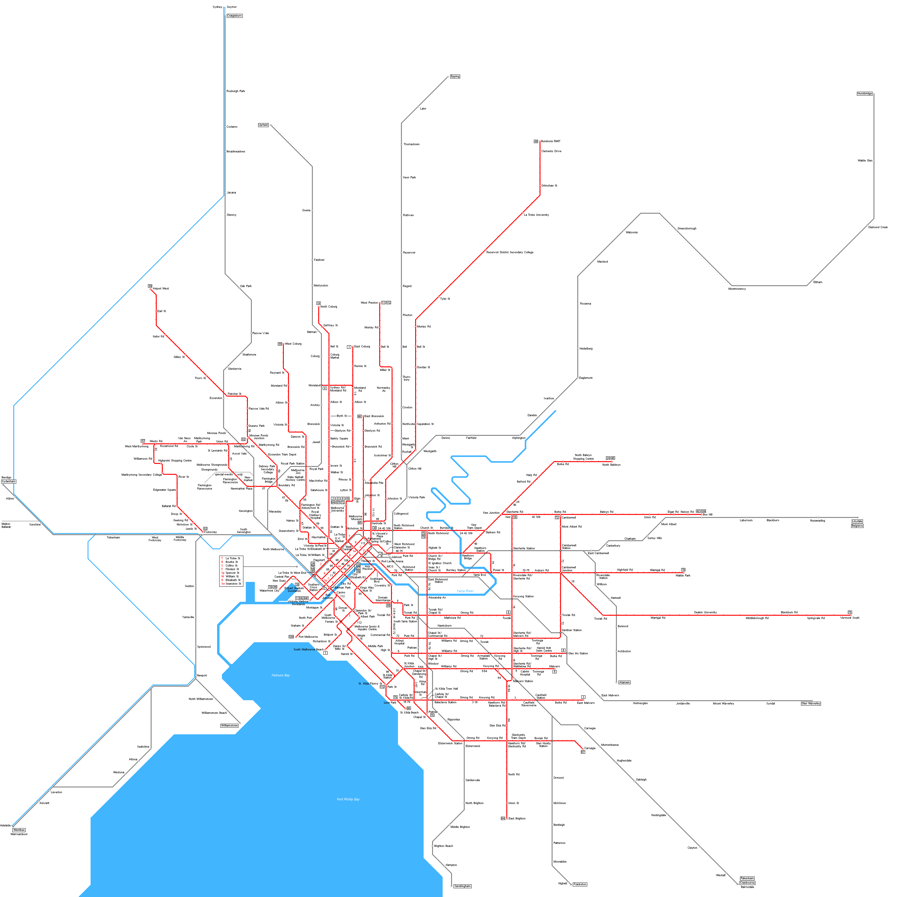 Melbourne Metro Map