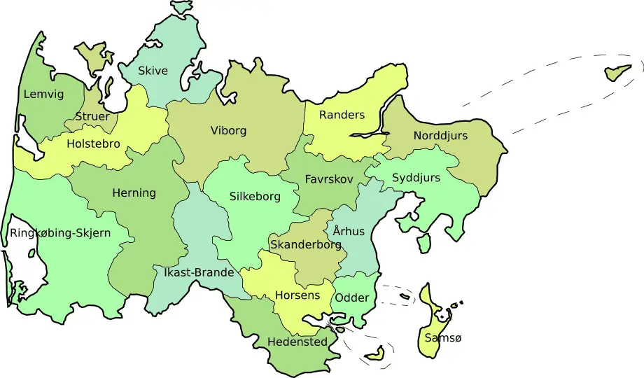 Midtjylland Municipalities