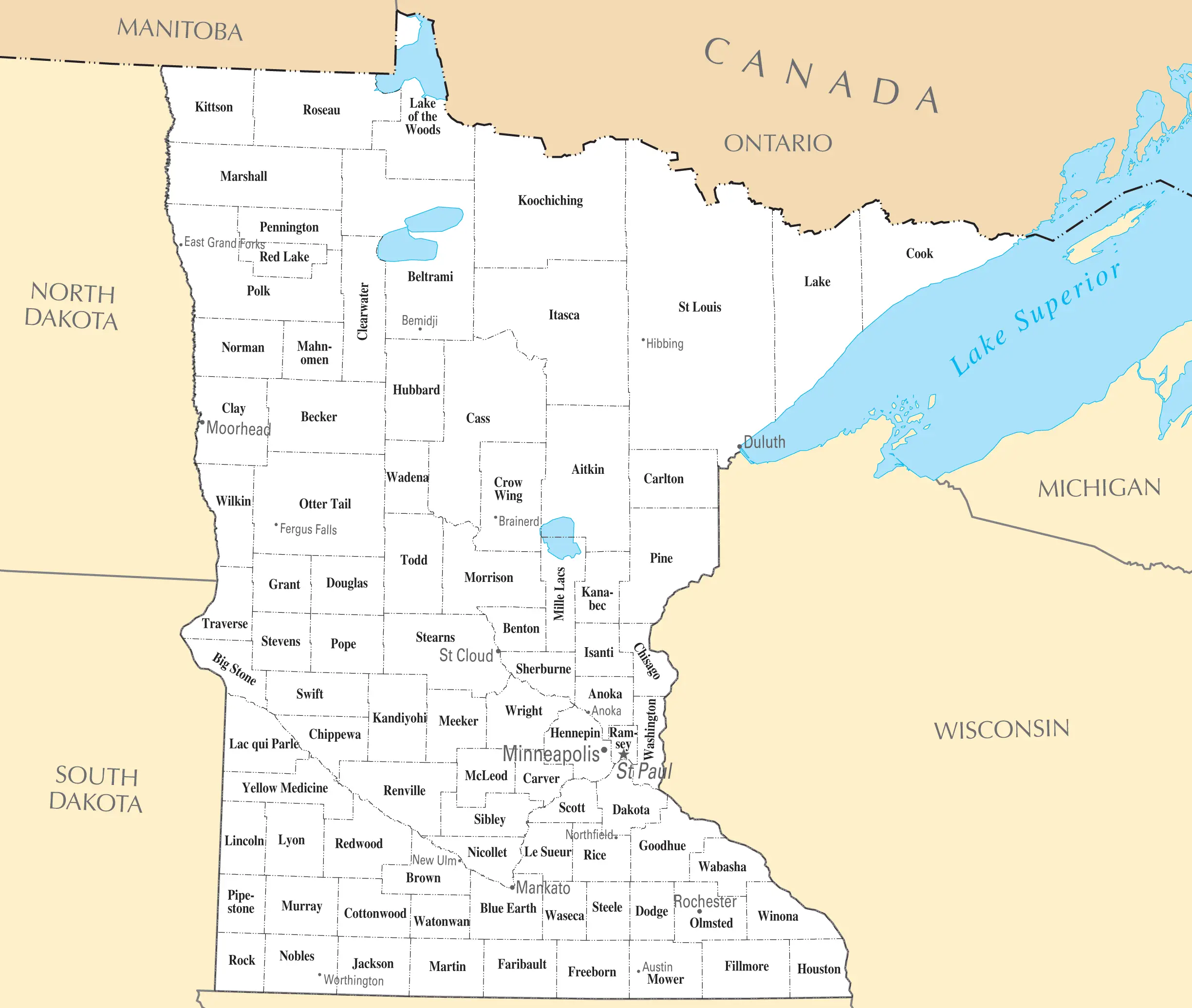 Minnesota Cities And Towns