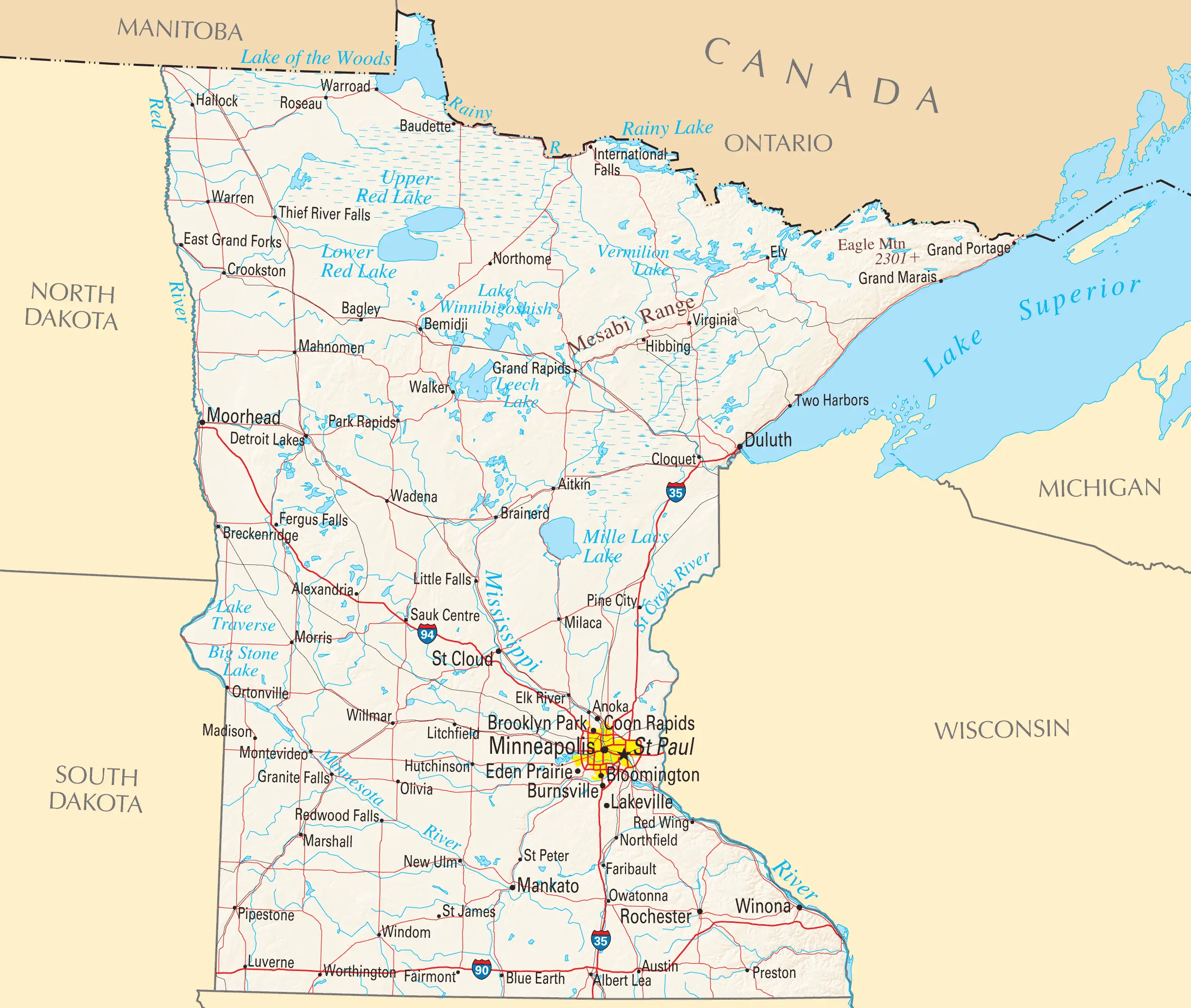 Minnesota maps. 