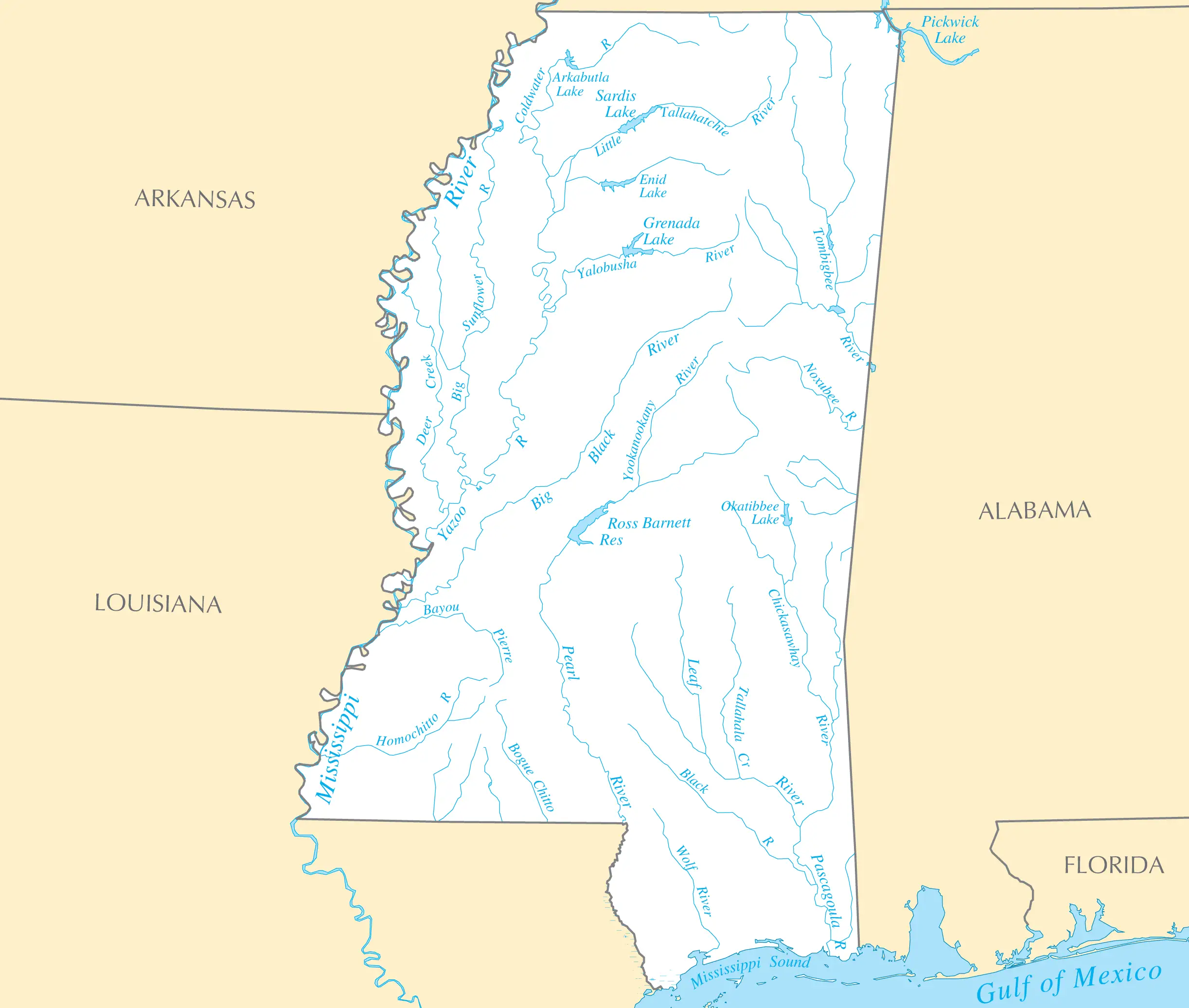 Mississippi Rivers And Lakes