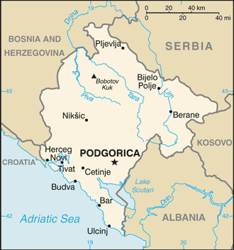 Montenegro Map 1