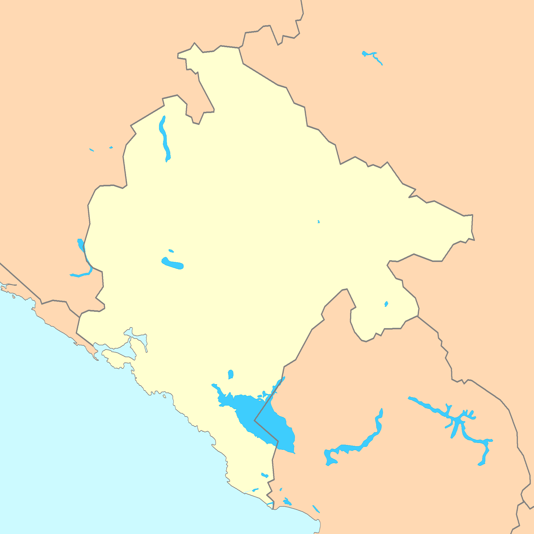 Montenegro Map Blank