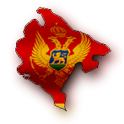 Montenegro Map With Flag