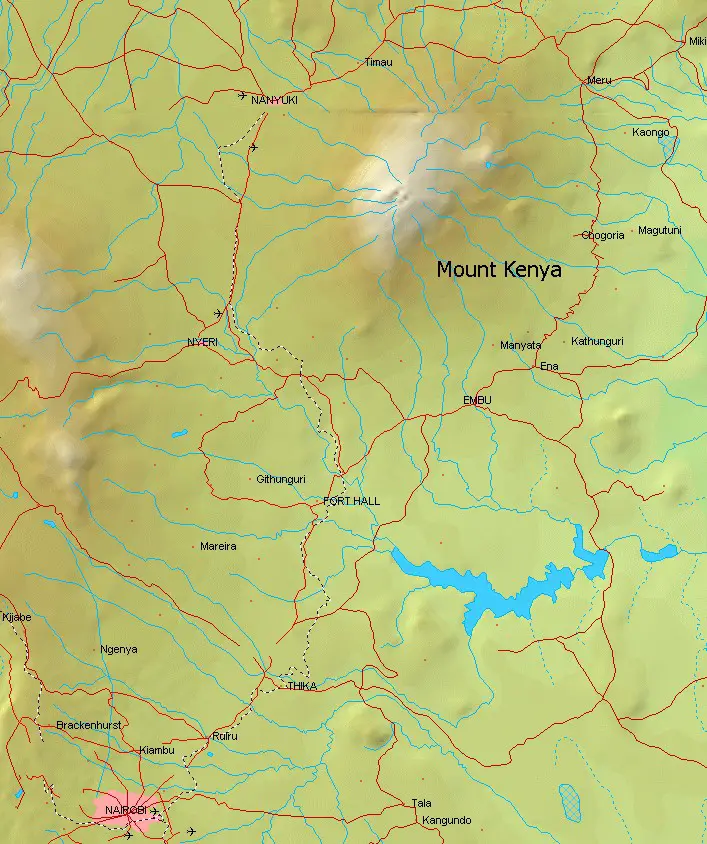 Mount Kenia Map