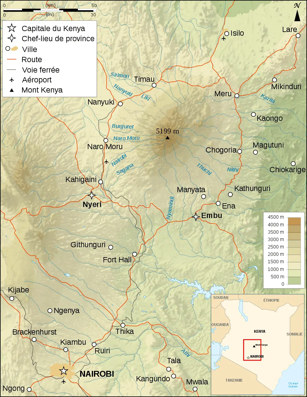 Mount Kenya Region Map Fr