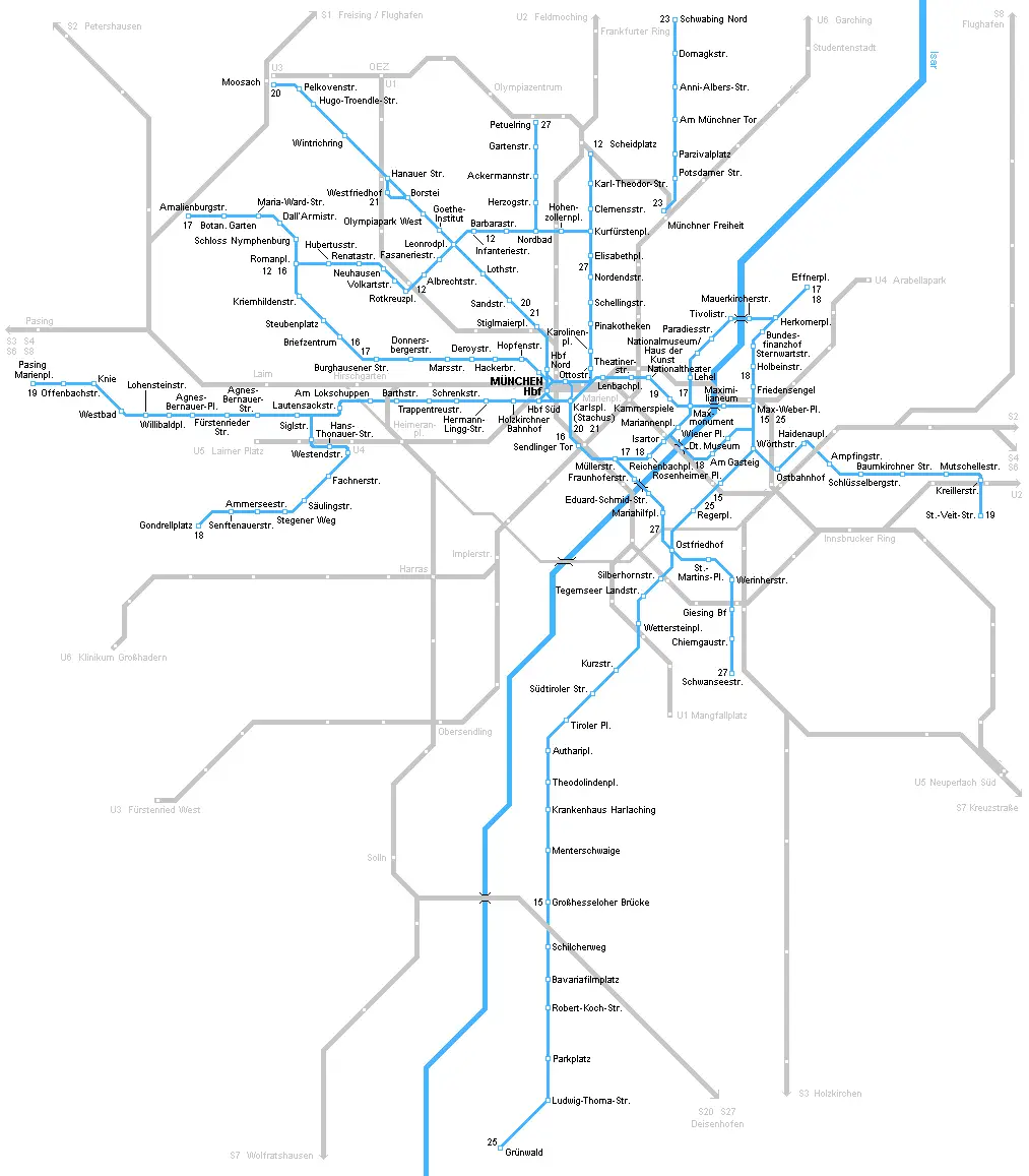 Munchen Metro Map