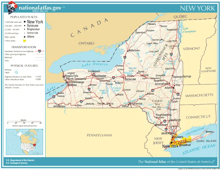 National Atlas New York
