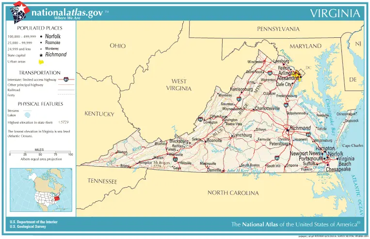 National Atlas Virginia Crop