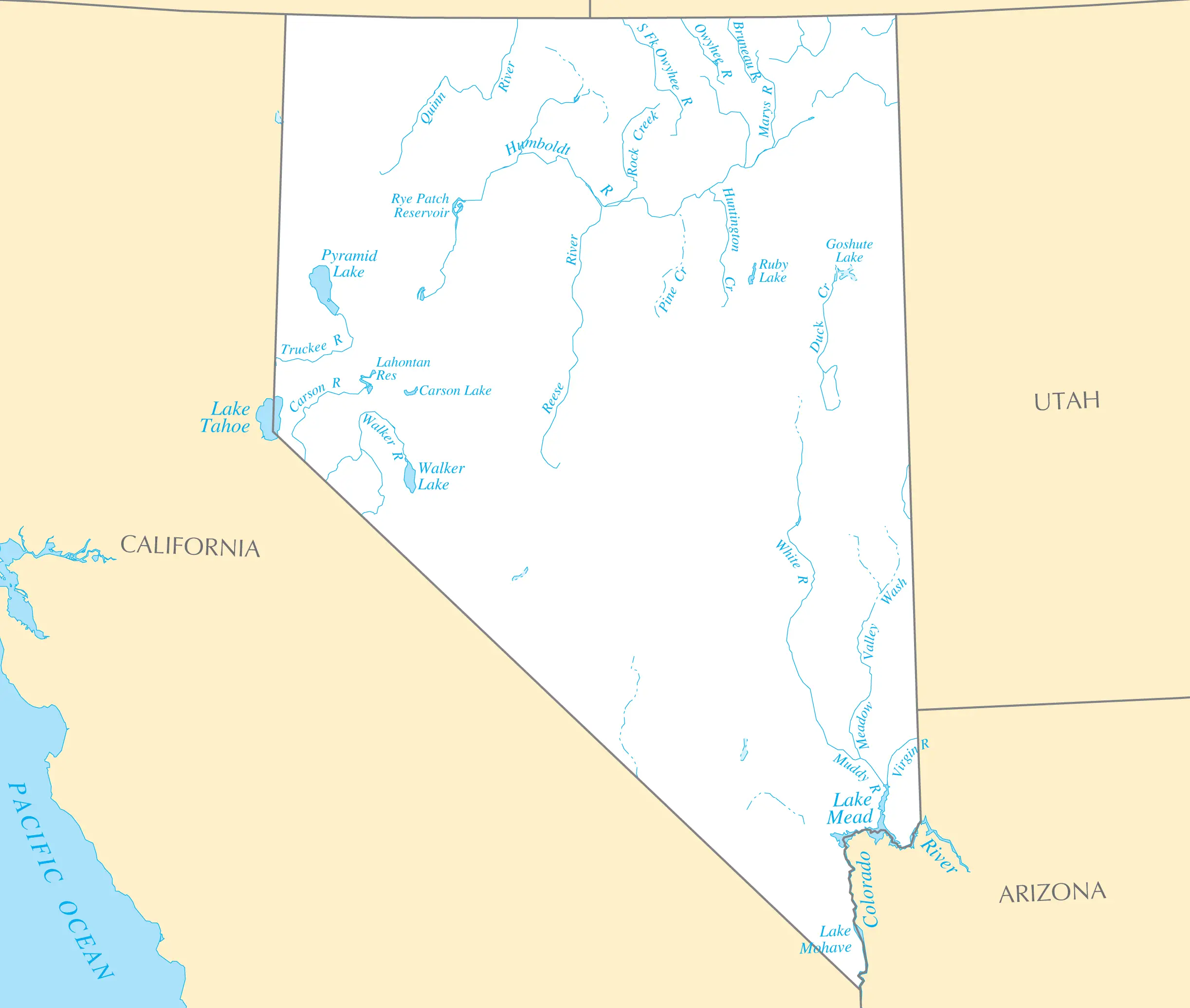 Nevada Rivers And Lakes