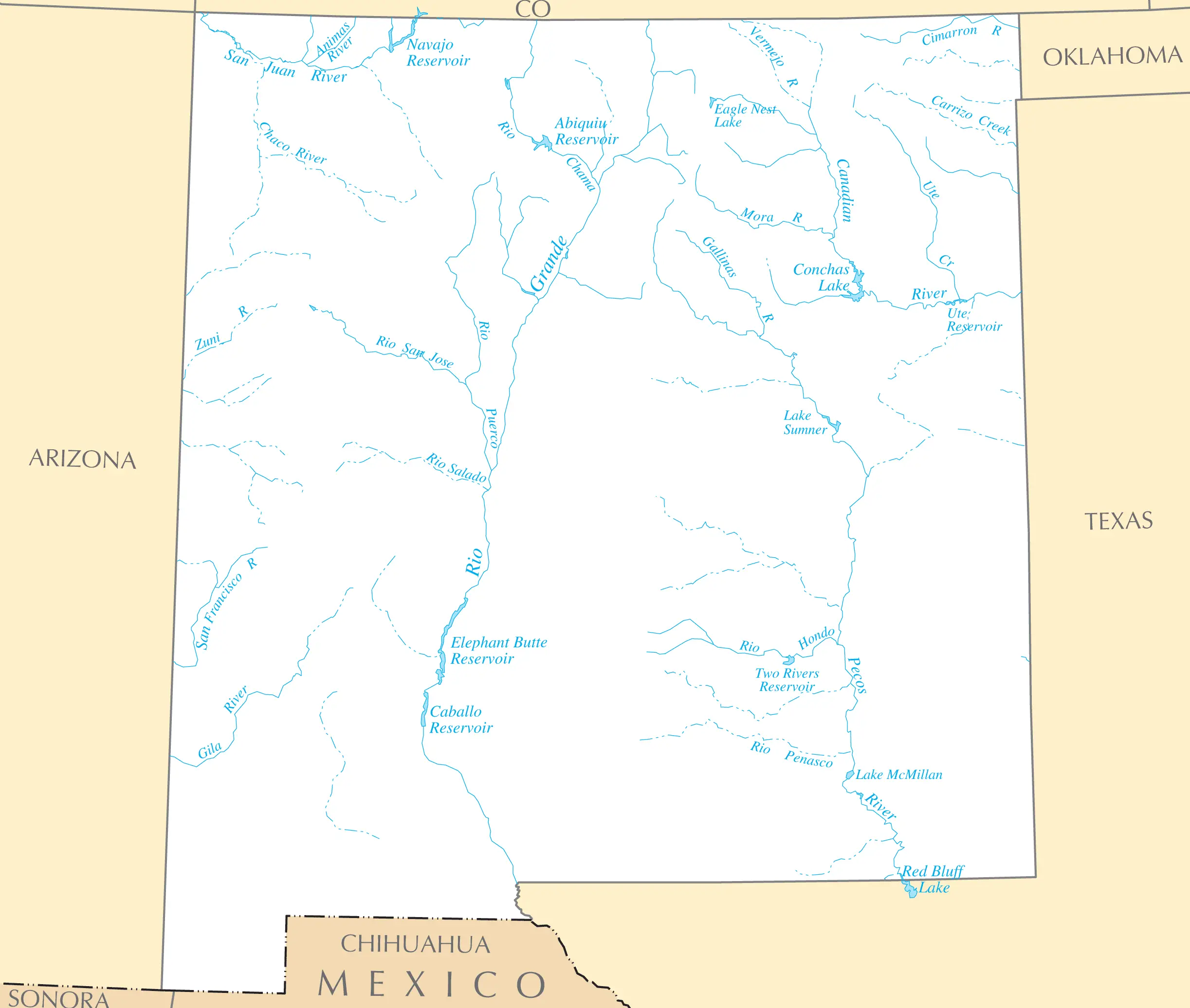 New Mexico Rivers And Lakes
