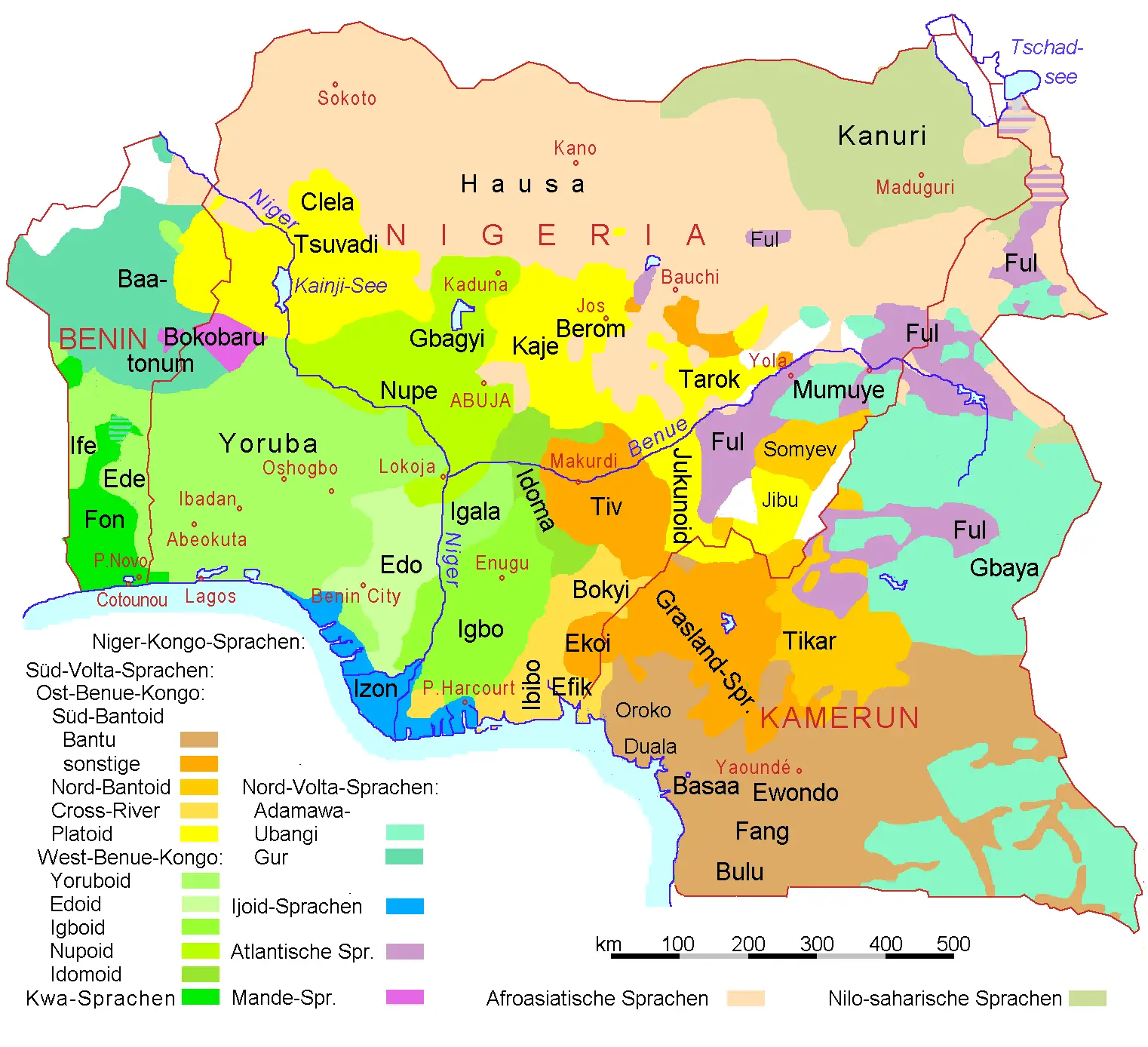 Nigeria Benin Kamerun Sprachen 2