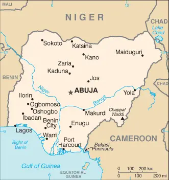 Nigeria Cia Wfb Map
