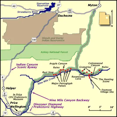 Ninemilecanyon Map