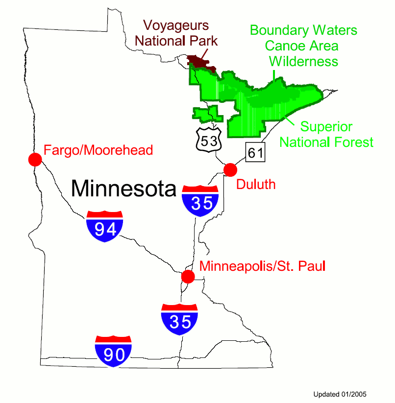 Northern Minnesota Parks Map