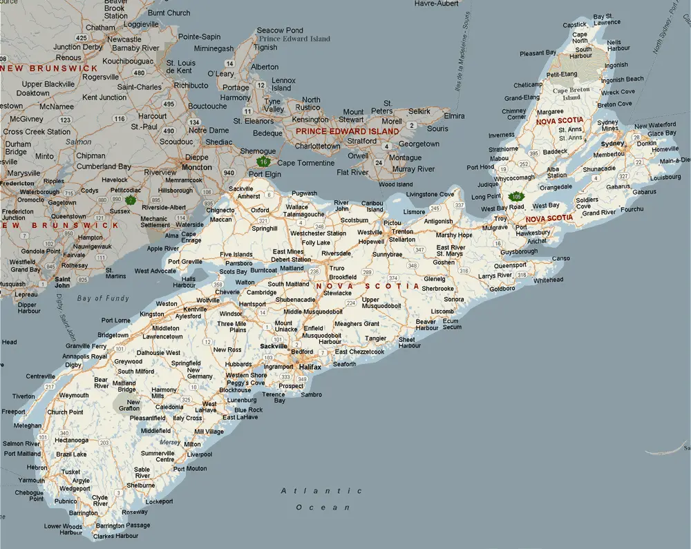 Nova Scotia Map 