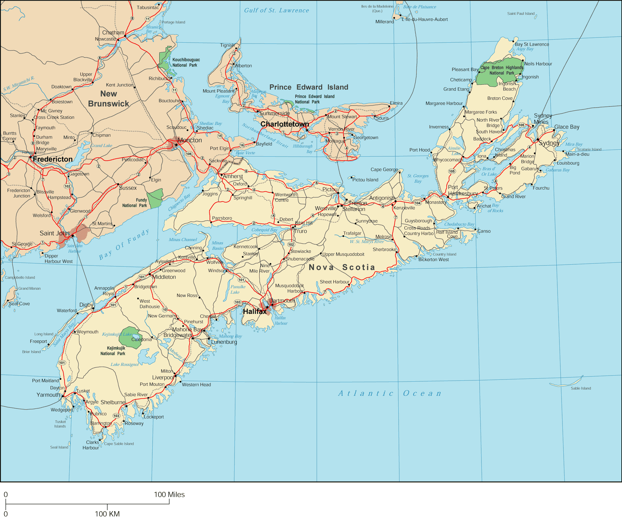 Nova Scotia Map Big