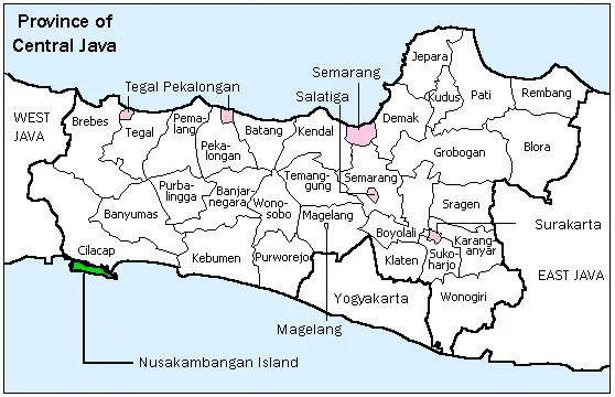 Nusakambangan Map